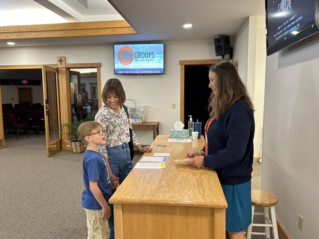 Family visiting a Single Parent Missions event at Cody Alliance Church